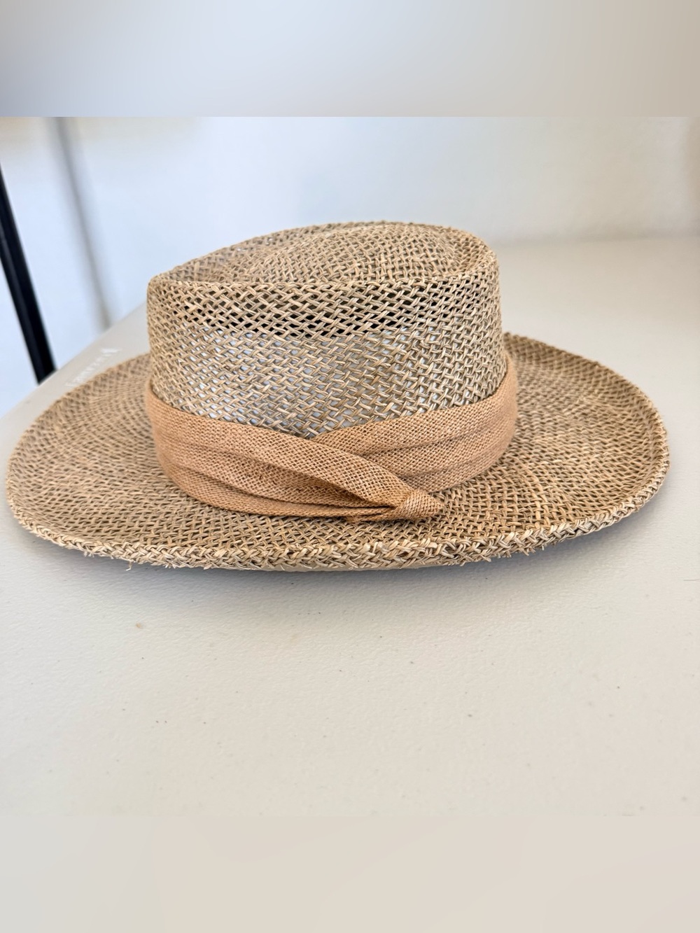 NEW Dorfman Pacific DPC Twisted Seagrass Gambler Pleated Band Hat L/XL